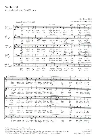 Garantierte Lieferung Nachtlied op.138,3 für für gem Chor (SSATB)