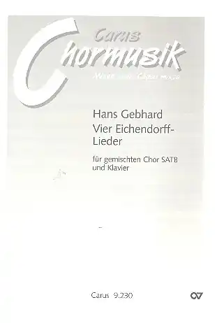 4 Eichendorff-Lieder für gem Chor und Klavier Schneller Versand
