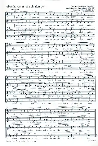 2 Abendlieder für gem Chor a cappella Sonderangebot