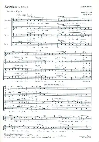 Zertifiziert Requiem d-Moll op.48 (1900) für Soli, gem Chor und Sinfonie-Orchester