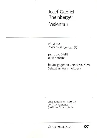 Maientau op.95,2 für gem Chor und Klavier Partitur Gratis Versand