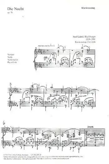 Die Nacht op.56 für gem Chor, Streicher und Klavier Günstig