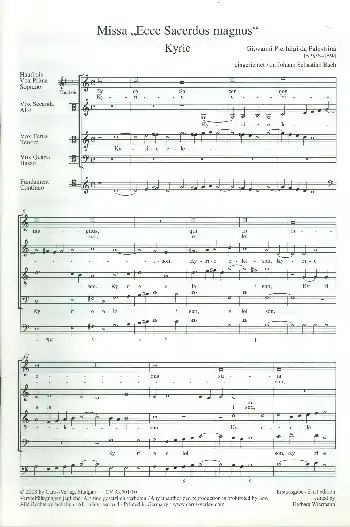 Kostenloser Versand Messa Ecce Sacerdos magnus für gem Chor, Instrumente und Bc