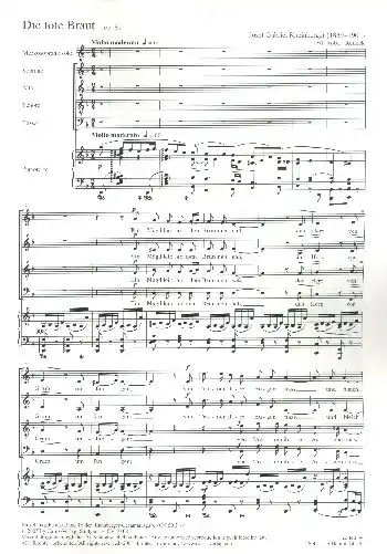 Zertifiziert Die tote Braut op.81 für Mezzosopran, gem Chor und Klavier