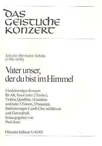 Vater unser der du bist im Himmel für Alt, Tenor und Instrumente (gem Chor ad lib) Echt