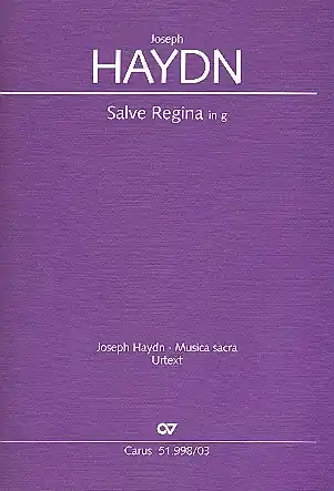 Salve Regina g-Moll Hob.XXIIIb:2 für Soli (SATB), gem Chor ad lib, Streicher, Orgel und Bc Markenprodukt