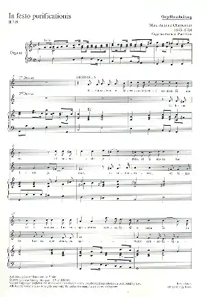 Knallerangebot In festo purificationis H318 für 3 Singstimmen (SSB) und Orgel