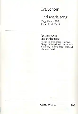 Und Maria sang für gem Chor und Schlagwerk (1 Spieler) Geprüft