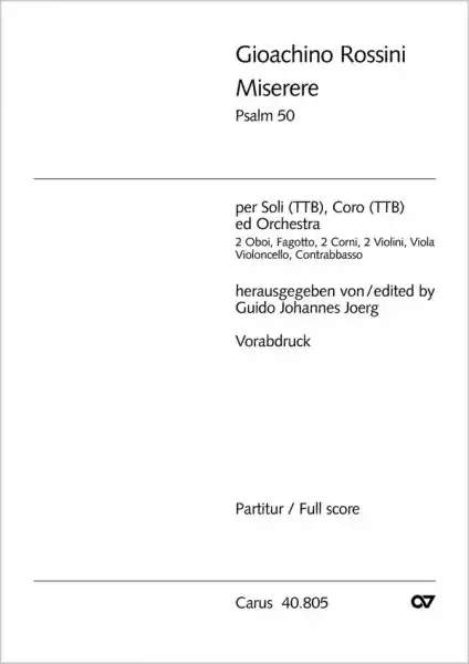 Must-Have Miserere für Soli, gem Chor und Orchester