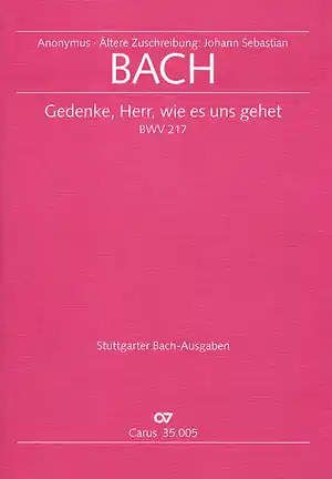 Letzte Chance Gedenke Herr wie es uns gehet Kantate Nr.217 BWV217