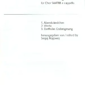 3 Gesänge op.42 für gem Chor (SAATBB) a cappella Sofort Bestellen