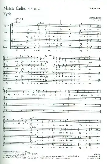 Expressversand Missa cellensis C-Dur Hob.XXII:8 für Soli, gem Chor und Orchester