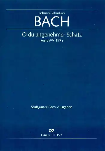 Nur Für Kurze Zeit O du angenehmer Schatz aus BWV197a für Alt, 2 Flöten,