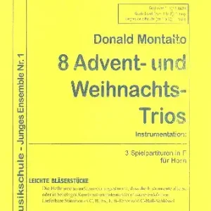 8 Advents- und Weihnachtstrios für 3 Hörner in F Preisreduziert