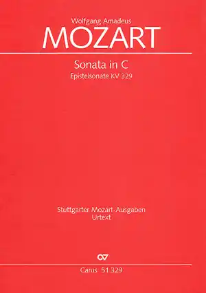 Gratis Versand Sonate C-Dur KV329 für Orchester Partitur