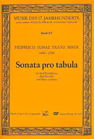 Sonata pro tabula für 5 Blockflöten (SSATB), 5 Streicher und Bc Top-Seller