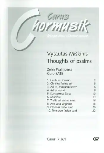 Thoughts of psalms für gem Chor a cappella Expressversand