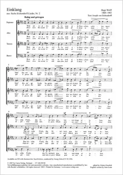 EINKEHR FUER GEM CHOR A CAPPELLA, PARTITUR Ausverkauf