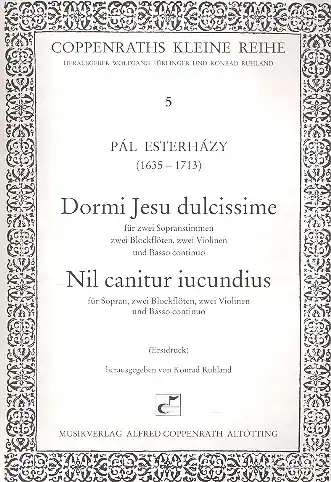 Ausverkauf Dormi Jesu dulcissime für 2 Sopranstimmen, 2 Violinen und Bc