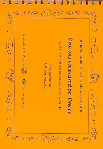 Octo toni ecclesiastici für Orgel Bestpreis
