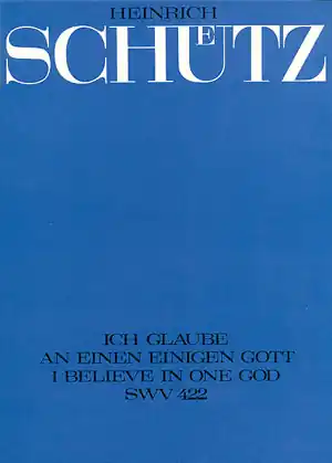 Neuheit ICH GLAUBE AN EINEN EINIGEN GOTT SWV422 FUER GEM CHOR UND BC