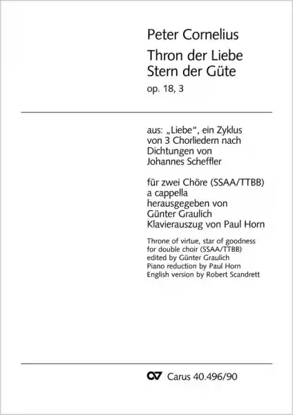 THRON DER LIEBE STERN DER GUETE OP.18,3 FUER SSAA/TTBB CHOERE Must-Have