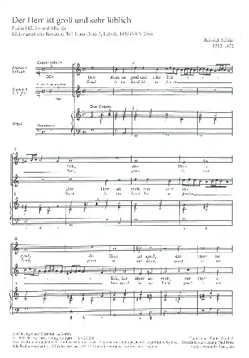 Solange Der Vorrat Reicht Der Herr ist groß und löblich für 2 Soprane und Orgel