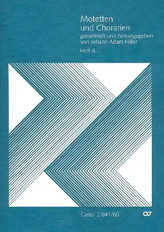 Motetten und Chorarien aus der Sammlung von Johann Adam Hiller Band 6 Expressversand