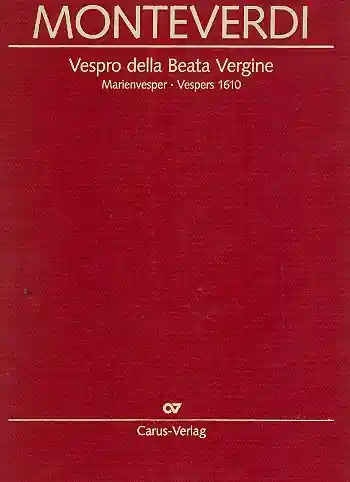Abverkauf Vespro della beata vergine für Soli, gem Chor und Orchester