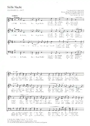 Top-Seller Stille Nacht für gem Chor a cappella