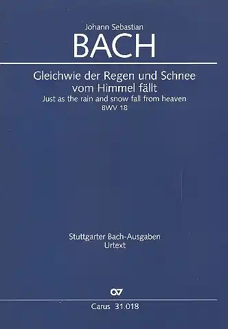 Ausverkauf Gleichwie der Regen und Schnee vom Himmel fällt Kantate Nr.18 BWV18