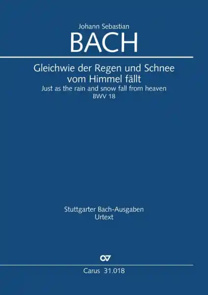 Gleichwie der Regen und Schnee vom Himmel fällt Kantate Nr.18 BWV18 Preisreduziert