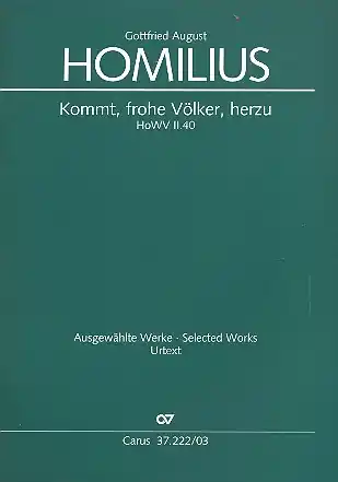 Kommt frohe Völker herzu HoWVII.40 für Soli, gem Chor und Orchester Geprüft