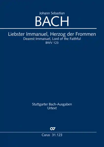 Liebster Immanuel Herzog der Frommen Kantate Nr. Nr.123 BWV123 Sofort Bestellen
