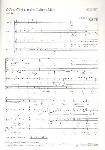 Letzte Chance O Jesu Christ meins Lebens Licht Kanta5te Nr.118 BWV118