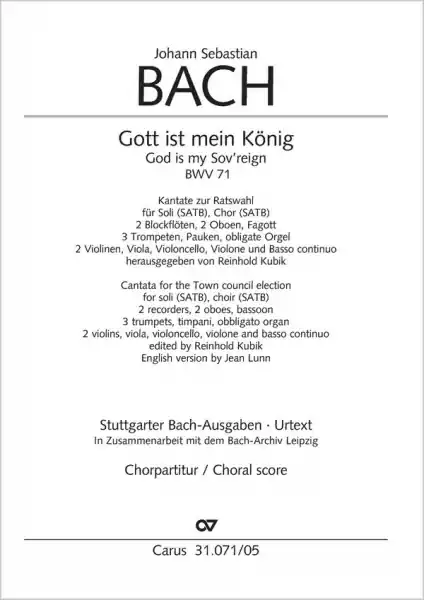 Kracherpreis Gott ist mein König Kantate Nr.71 BWV71