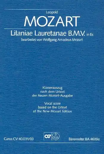 Online Kaufen Litaniae Lauretanae Es-Dur B.M.V. für Soli, gem Chor und Orchester