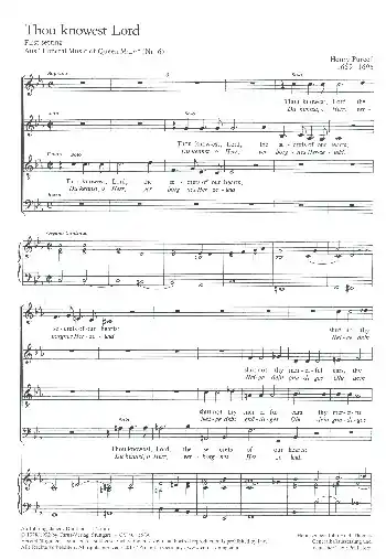 Neue Kollektion Thou knowest Lord (First Setting) for mixed chorus and organo