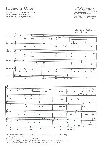 In monte Oliveti für gem Chor a cappella Highlight