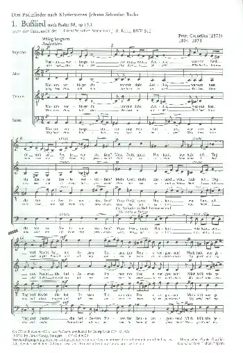 Direkt Vom Hersteller 3 Psalmlieder op.13 nach Klaviersätzen von J.S. Bach für gem Chor a cappella