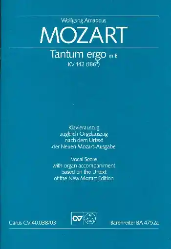 Tantum ergo in B KV142 (KV186d) für Sopran, gem Chor und Orchester Preisreduziert