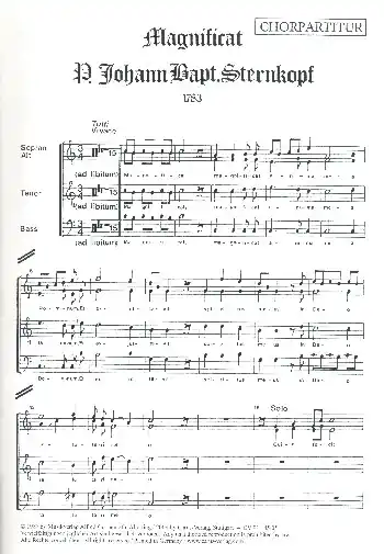 Sichere Zahlung Magnificat in C-Dur für Soli, gem Chor, 2 Trompeten, Streicher und Orgel