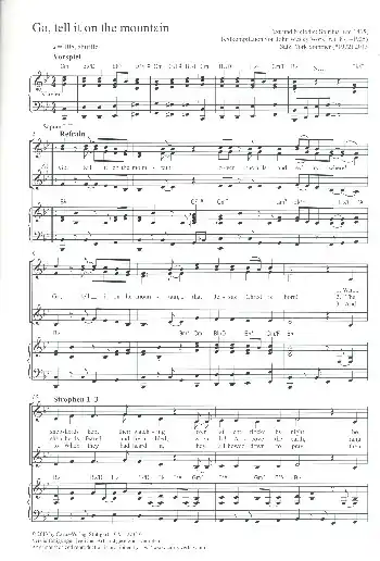 Go tell it on the Mountain für Frauenchor und Klavier Preisreduziert