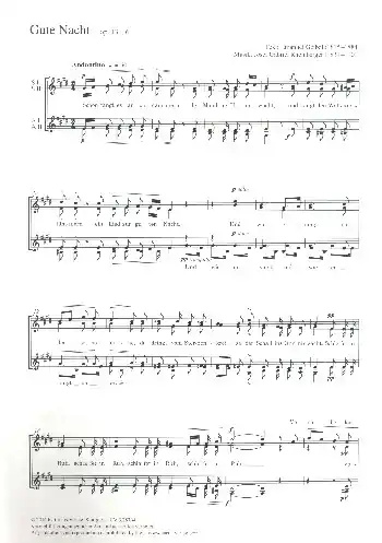 Gute Nacht op.131,6 für Frauenchor a cappella Letzte Chance