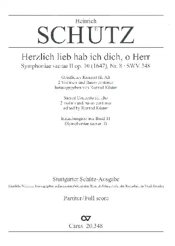 Herzlich lieb hab ich dich o Herr SWV348 für Alt, 2 Violinen und Bc Top-Angebot