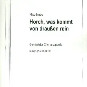 Horch was kommt von draußen rein für gem Chor a cappella Preisknaller