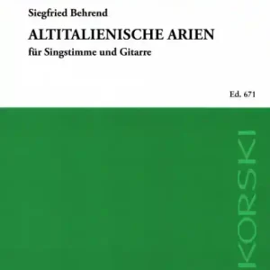 Altiatlienische Arien für Singstimme und Gitarre Schnäppchen