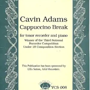 Kostenloser Versand Capuccino break for tenor recorder and piano