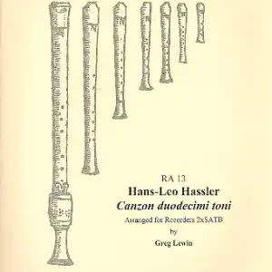 Canzon duodecimi toni for 8 recorders (SATB/SATB) Preisreduziert