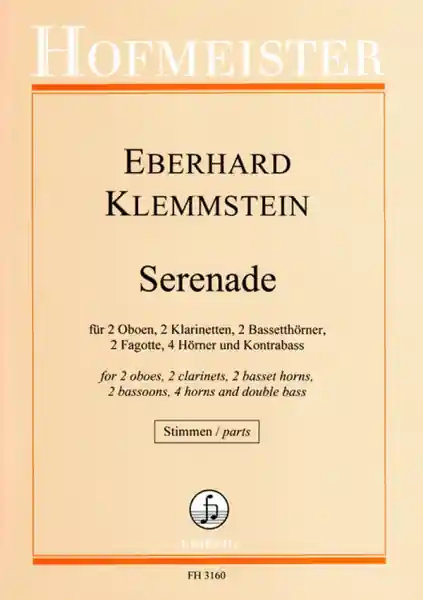 Serenade für 2 Oboen, 2 Klarinetten, 2 Bassethörner, 2 Fagotte, 4 Hörner und Kb Neu Im Sortiment